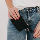 River Raffia Clippable Card Holder | Black