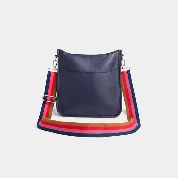 Alma Zip Top Messenger with Detachable Crossbody Strap Navy