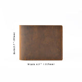 Handmade Dark Brown Genuine Leather Bifold Wallet | 6-Slot Card Holder