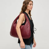 Victoria Woven Vegan Leather Hobo Bag | Natural