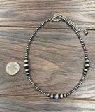 Navajo-Style Clustered Western Bead Necklace – Adjustable 15–20"