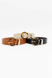 Tortoise Shell O-Ring Buckle Belt – Camel