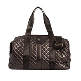 Diamond Quilted Weekender Duffle Bag – Espresso