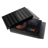 Mens Belt Buckle and Keychain Set