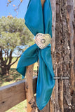 Western Cowgirl Heart Breaker Wild Rag Scarf Slide Ring Tee Clip