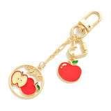 Enamel Apples Chain Link Keyring Bag Charm