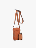 Parker Quilted 3 Compartment Crossbody with Pouch Glacial Blue