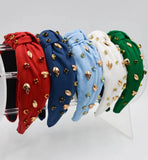 Royal Blue Football Charm Gameday Headband
