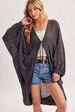 Boho Open Front Kimono Cardigan | Ash | S, M & L | C03259