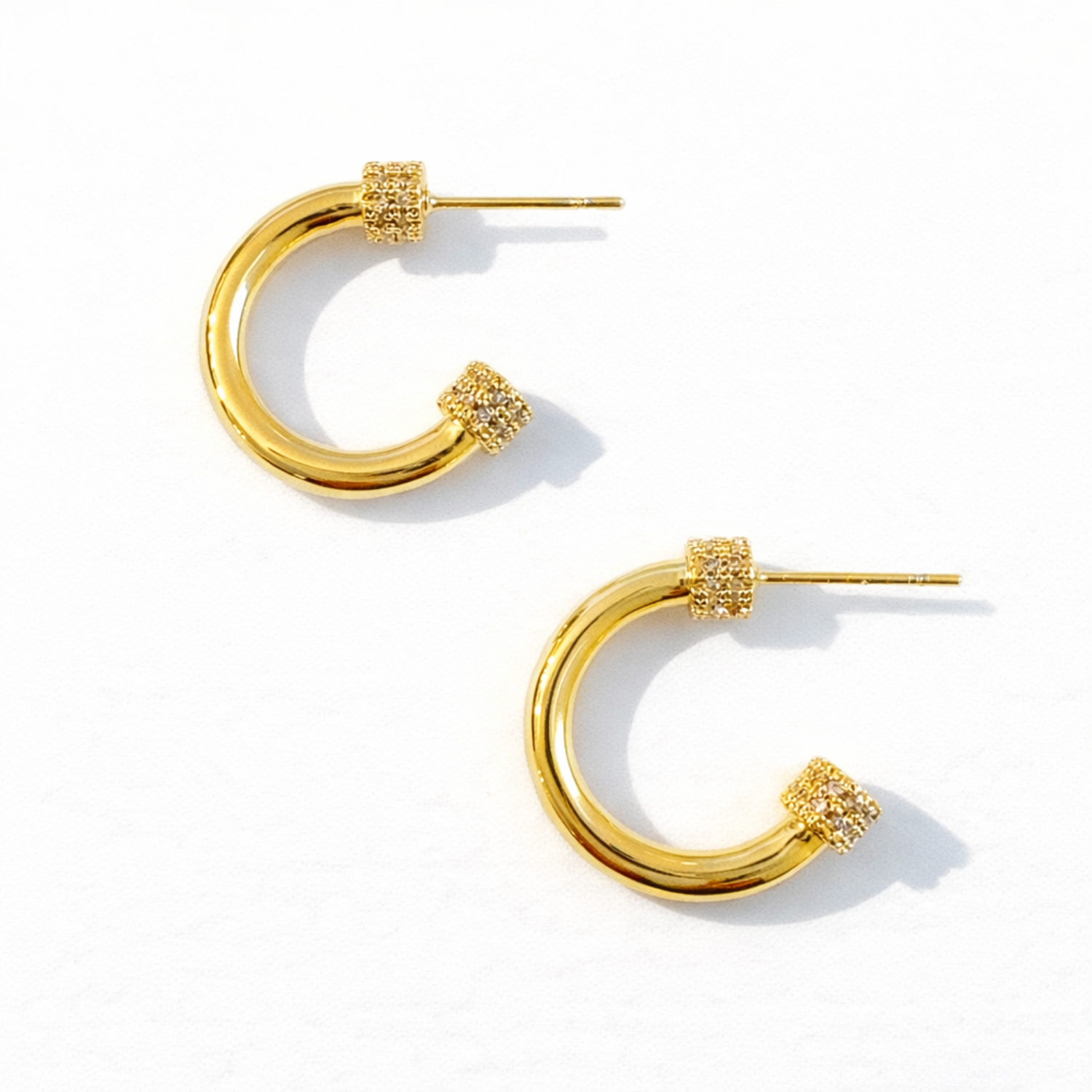 Simply Aiden Hoop Earrings | 18k Gold Plated
