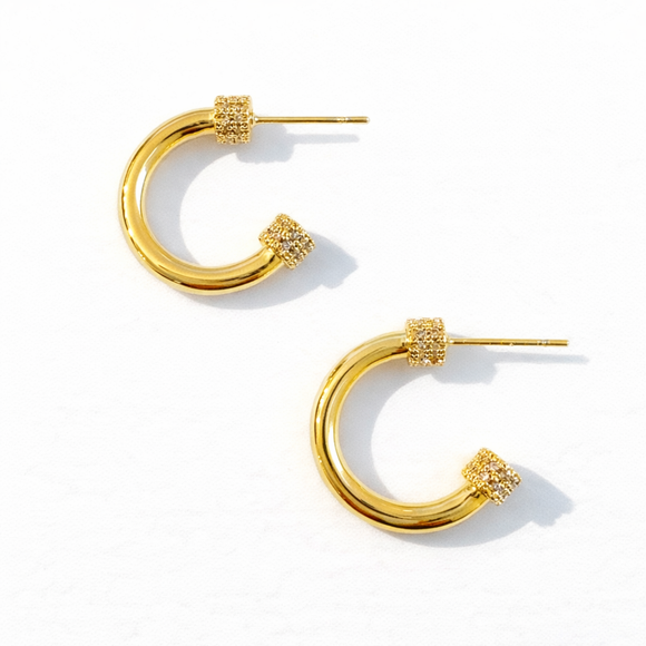 Simply Aiden Hoop Earrings | 18k Gold Plated