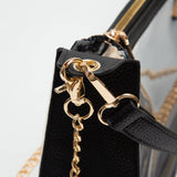 Marilyn Clear Leopard Satchel with Chain Strap TG10618