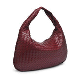 Victoria Woven Vegan Leather Hobo Bag | Natural