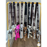 Priscilla Clear Cowhide Crossbody Festival Stadium White Gold Specks