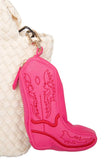 Hot Pink Western Boot Coin Purse & Bag Charm Keychain