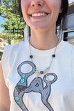 Hot Money Necklace | Casino Cowgirl Bow Beaded Statement Necklace