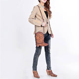 American Darling Floral Hand-Tooled Leather Crossbody Bag | Shoe Shape Western Purse