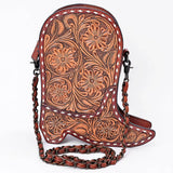 American Darling Floral Hand-Tooled Leather Crossbody Bag | Shoe Shape Western Purse