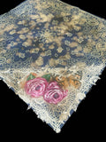 Navy Vintage Hand Painted Bandana