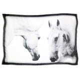 Blue Pacific White Horses Silk & Micromodal Scarf