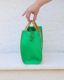 Kennedy Mini Tote — Natural Kelly Green