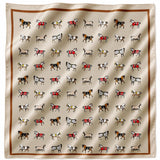 Equestrian Horse Print Satin Square Scarf | Classic Preppy | Noble Blush