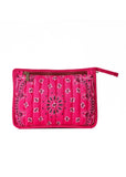 Haute Shore Beau Hot Pink Bandana Print Pouch
