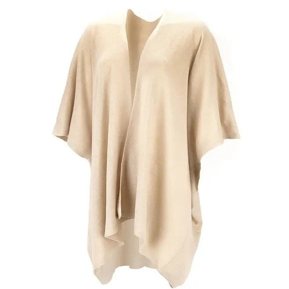 Creamy Beige Lindsey Wrap Shawl Ruana