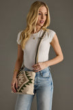 Cream Green Tan Aztec Western Cotton Crossbody