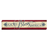 Pair of Patriotic Magnets God Bless Red White and Blue