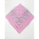 Pink Paisley Pattern Bandana | 100% Cotton | 21x21"