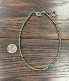 Handmade 4mm Gemstone Bead Necklace – Western Style, Adjustable 15–20"