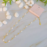 Ashley Freshwater Pearl Necklace - Gold Chain Pearl Necklace