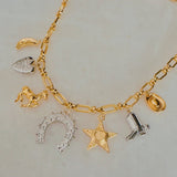 Wild Western Equestrian Multi Charm Layering Necklace
