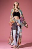 Valentina Ultra Duster Kimono | Angel Sleeves | Vibrant Print | Viscose