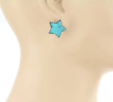 Western Star Stud Earrings Turquoise