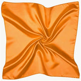 Silky Satin Square Scarf - Orange