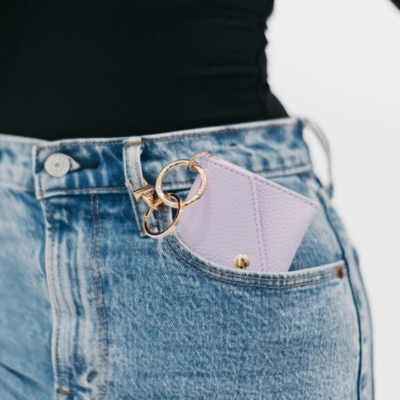 Madi Mini Clip On Envelope Wallet Lavender Purple