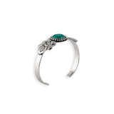 Mesa Oasis Turquoise Cabochon Cuff Bracelet in Silver