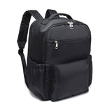 Urban Explorer Nylon Multi-Compartment Travel Backpack in Black