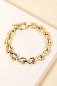 Wishbone Chain Link Toggle Chain Bracelet Gold