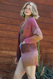 Sunset Marled Chunky Knit Cardigan with Pockets