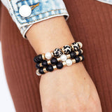 Laney Bracelet Stack – Black | Set of 3 | Viv&Lou