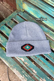 Alvarado Aztec Embroidered Grey Beanie