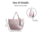Puffer Quilted Tote Bag – Ice Pink