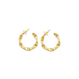 Golden Sunrise Hoop Earrings in Warm Gold