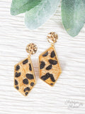 Let's Go Downtown Drop Earrings, Dark Leopard