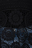 High-Low Crochet Cover-Up – Black