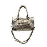 Judith Mini Iridescent Leather Handbag – Gold