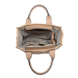 Clare Quilted Nylon Shoulder Bag Taupe